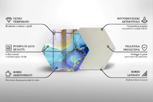 Tocător sticlă Piatră de aur crăpată