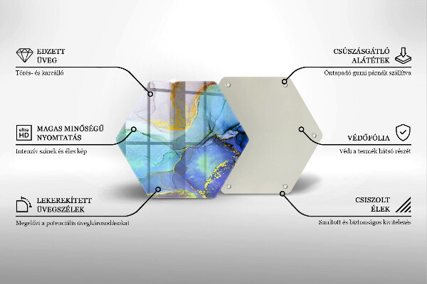 Tocător sticlă Piatră de aur crăpată