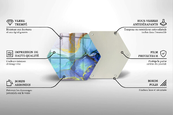 Tocător sticlă Piatră de aur crăpată