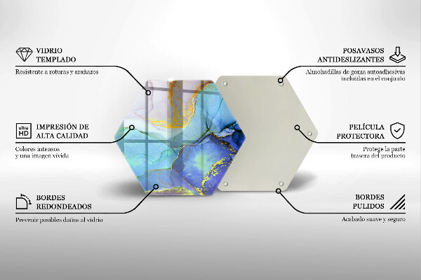 Tocător sticlă Piatră de aur crăpată
