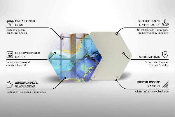 Tocător sticlă Piatră de aur crăpată
