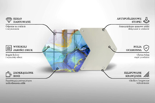 Tocător sticlă Piatră de aur crăpată