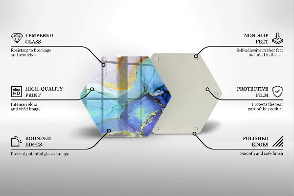 Tocător sticlă Piatră de aur crăpată