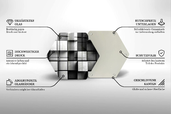 Tocător sticlă Fundal cu geometrie 3D