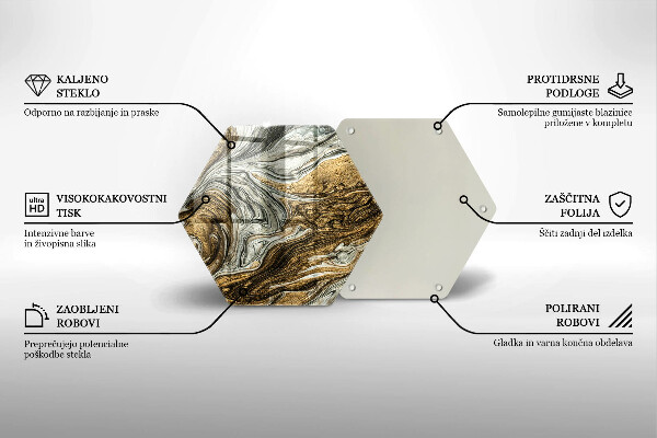 Tocător sticlă Abstracție bogată