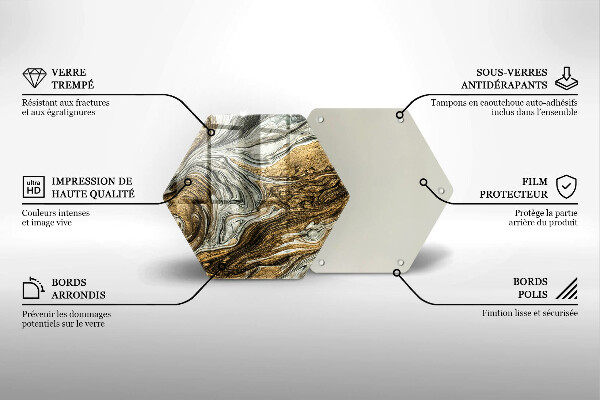 Tocător sticlă Abstracție bogată