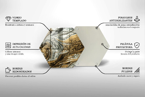 Tocător sticlă Abstracție bogată