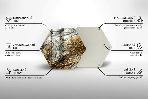 Tocător sticlă Abstracție bogată