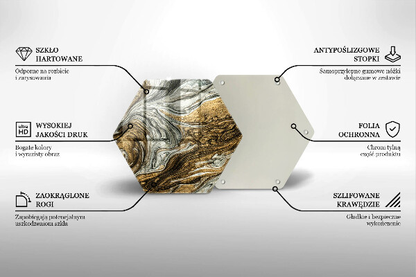 Tocător sticlă Abstracție bogată