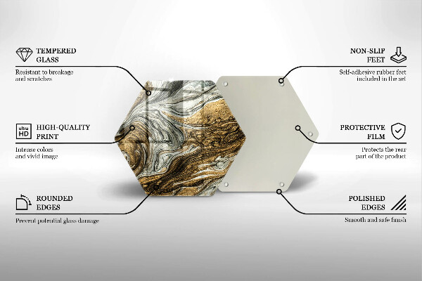 Tocător sticlă Abstracție bogată