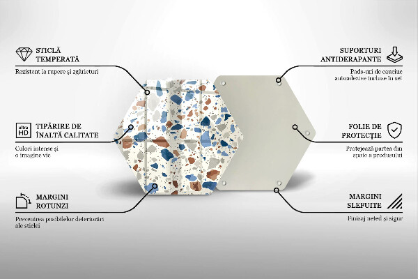 Tocător sticlă Gresie decorativa