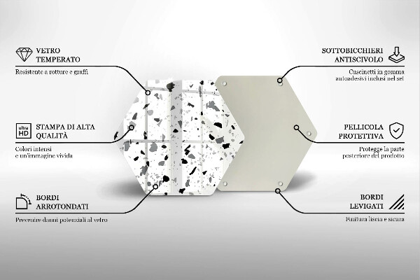 Tocător sticlă Gresie decorativa