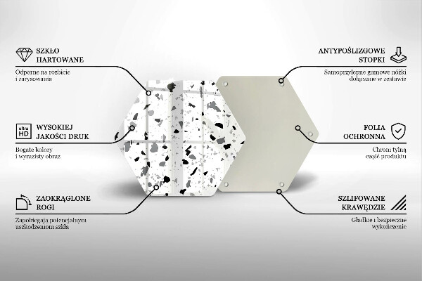 Tocător sticlă Gresie decorativa