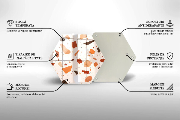 Tocător sticlă Gresie decorativa