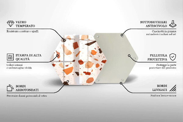 Tocător sticlă Gresie decorativa