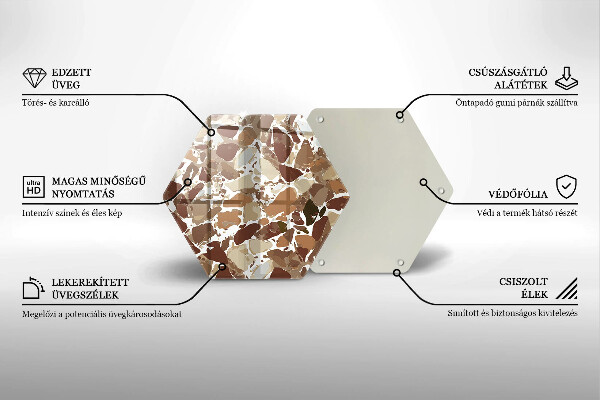 Tocător sticlă Pete decorative de piatră