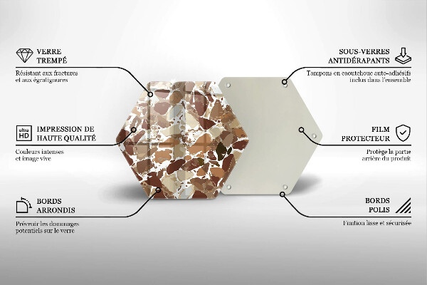 Tocător sticlă Pete decorative de piatră