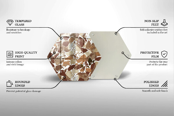 Tocător sticlă Pete decorative de piatră