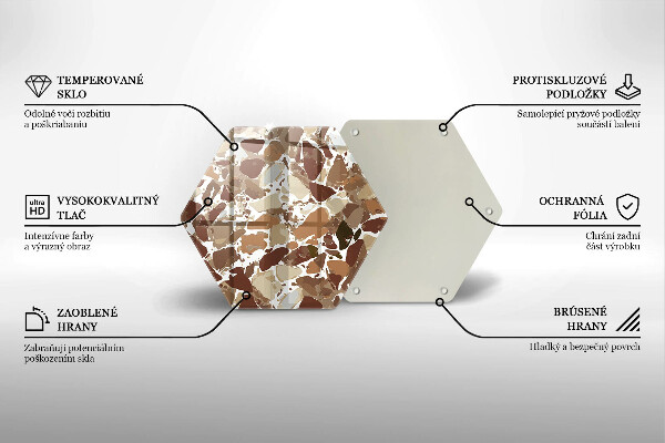 Tocător sticlă Pete decorative de piatră