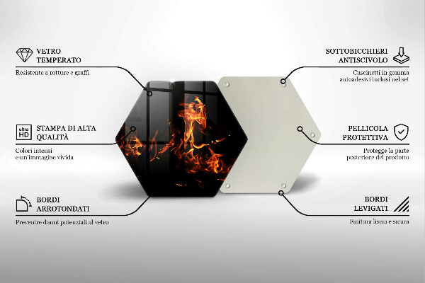 Tocător sticlă Trage o flacără vie