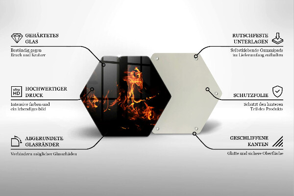 Tocător sticlă Trage o flacără vie