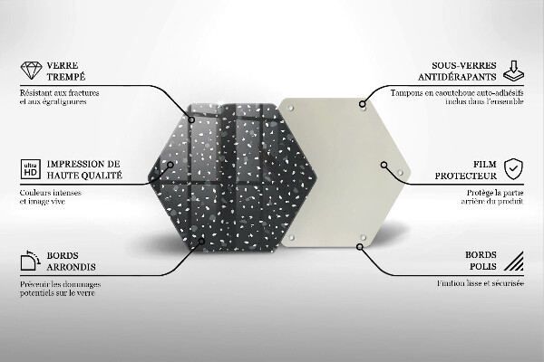 Tocător din sticlă Piatra decorativa