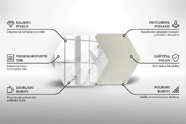 Tocător de bucătărie Textura eleganta de marmura