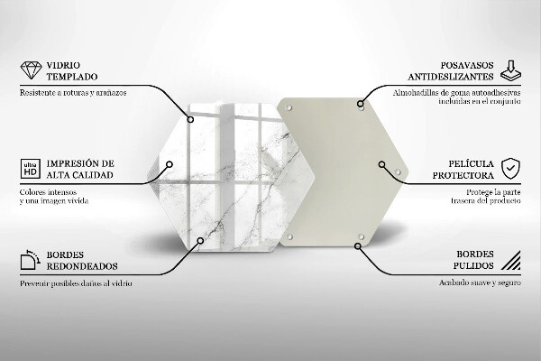 Tocător de bucătărie Textura eleganta de marmura