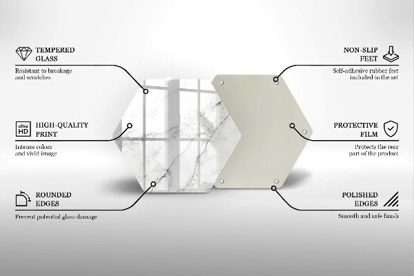 Tocător de bucătărie Textura eleganta de marmura