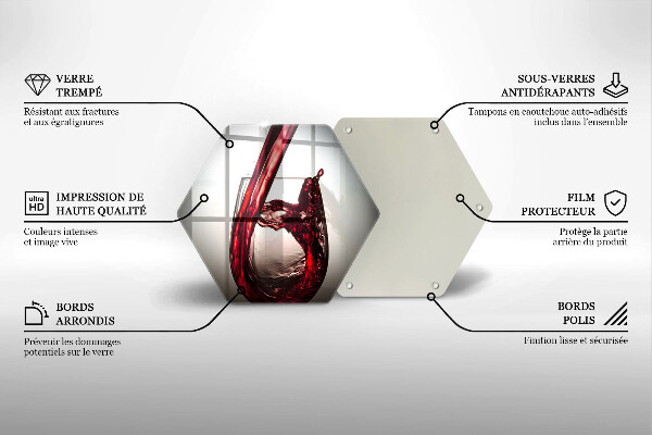 Tocător de bucătărie Pahar și vin roșu