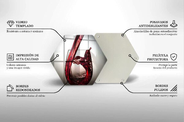 Tocător de bucătărie Pahar și vin roșu