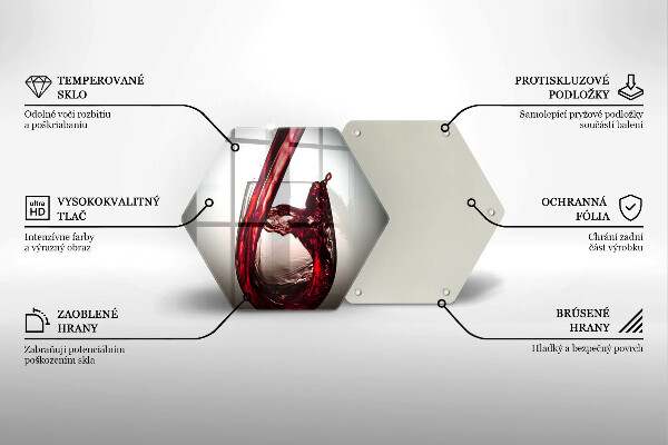 Tocător de bucătărie Pahar și vin roșu