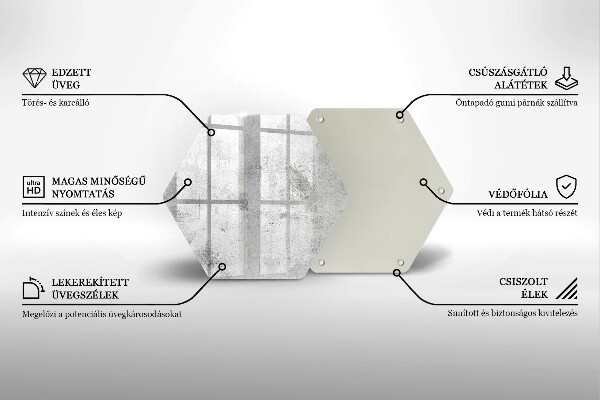 Tocător sticlă Textura de beton