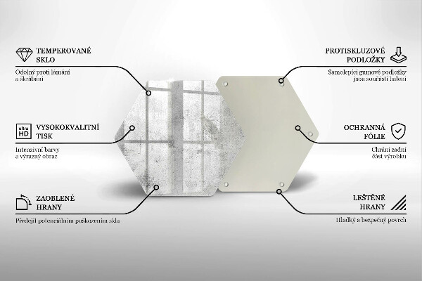 Tocător sticlă Textura de beton