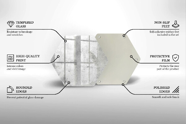 Tocător sticlă Textura de beton