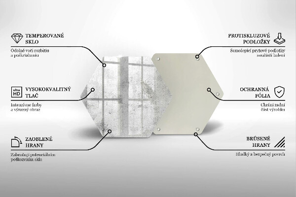 Tocător sticlă Textura de beton