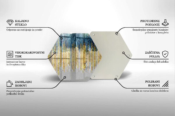 Tocător sticlă Abstracția designerului