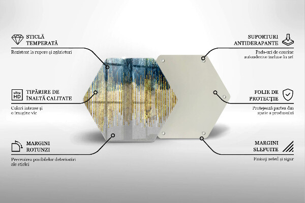 Tocător sticlă Abstracția designerului