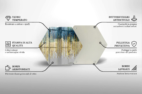 Tocător sticlă Abstracția designerului