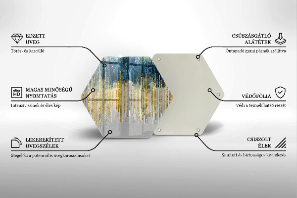 Tocător sticlă Abstracția designerului