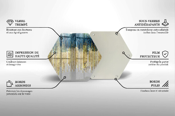 Tocător sticlă Abstracția designerului