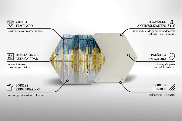 Tocător sticlă Abstracția designerului