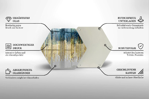 Tocător sticlă Abstracția designerului