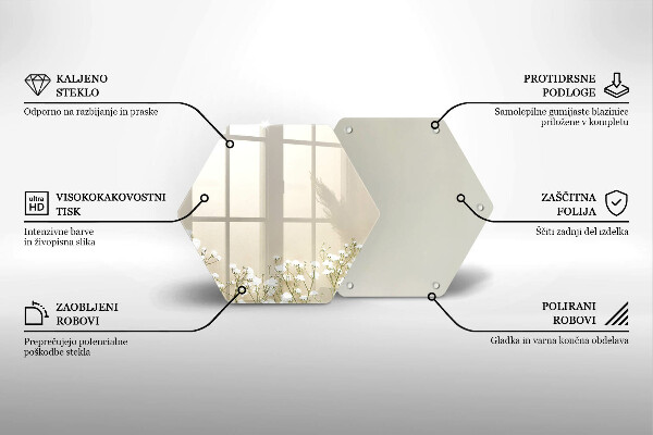 Tocător sticlă Flori boho din ipsos