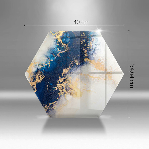 Tocător sticlă Abstracție cu albastru