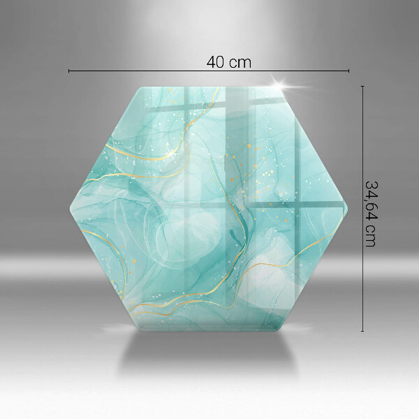 Tocător sticlă Abstracția albastră și aurie