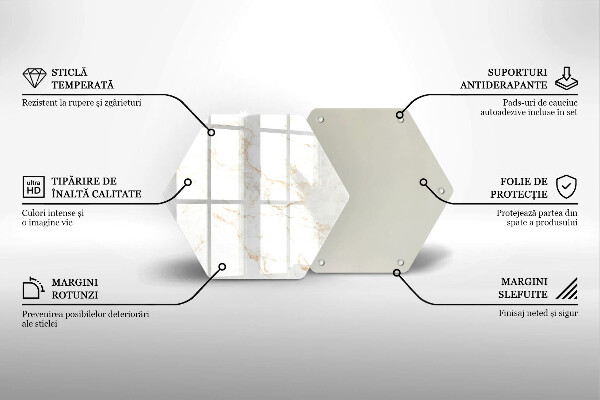 Tocător sticlă Piatra de marmura eleganta