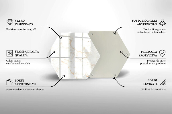 Tocător sticlă Piatra de marmura eleganta