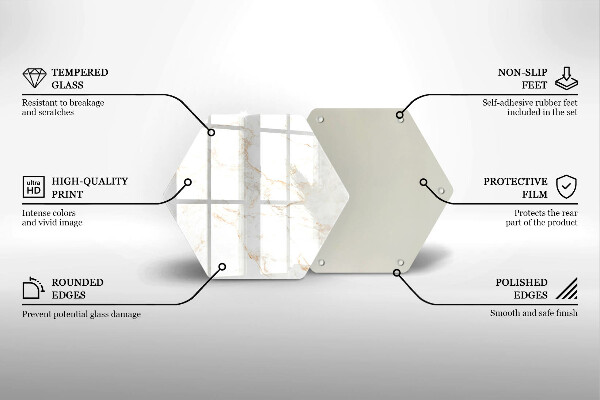 Tocător sticlă Piatra de marmura eleganta