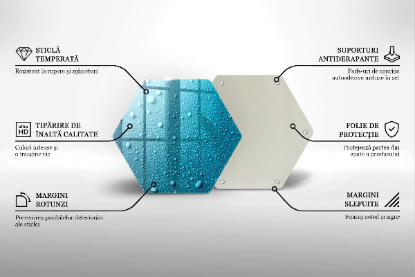 Tocător sticlă Picaturi de apa